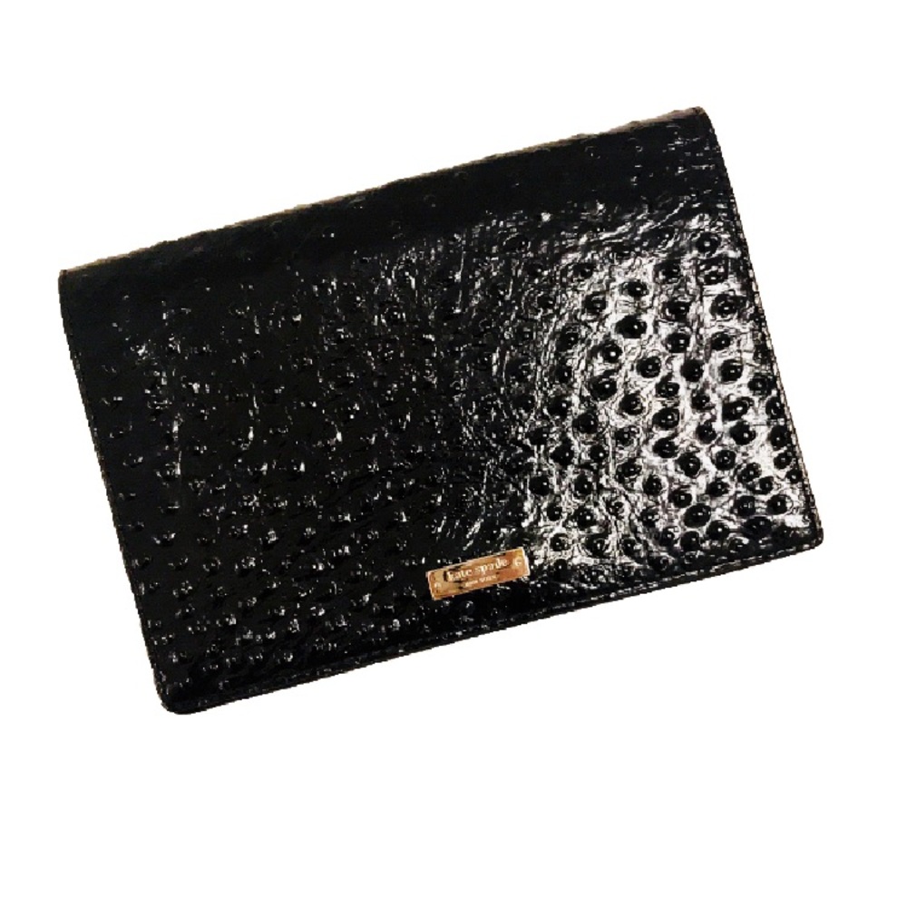 Kate Spade Patent Ostrich Clutch/Shoulder Bag